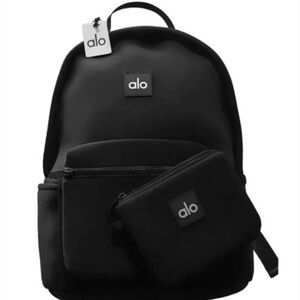 Alo Yoga Stow Backpack Black With Detachable Pouch NWT